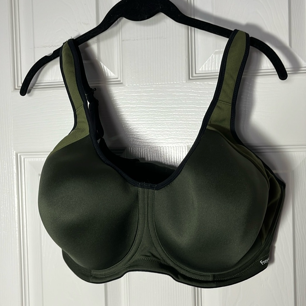 Freya Olive Green and Black Underwire Sports Bra - Picture 2 of 16